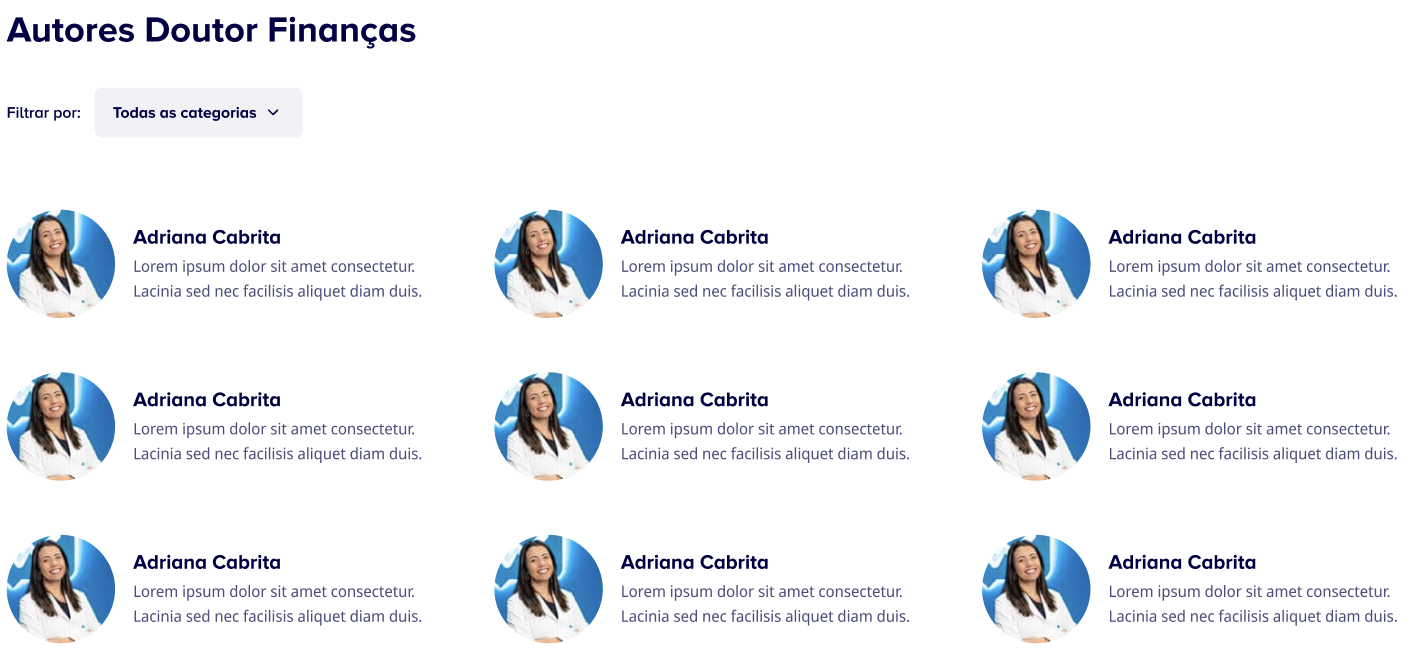 Autor Grid List