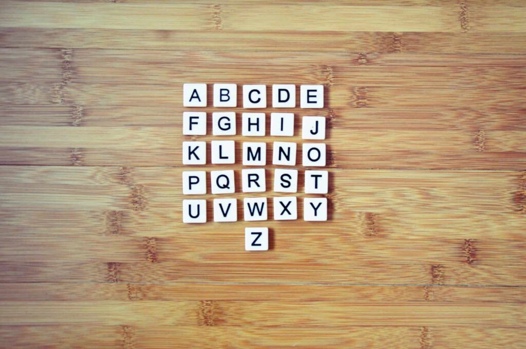 Alfabeto para glossário fiscal