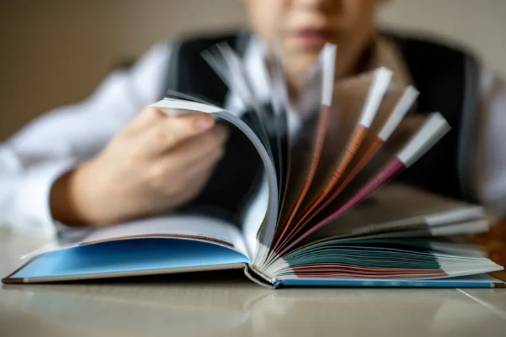 criança com o seu manual escolar após o encarregado de educação descarregar os vouchers para os manuais escolares de 2025_2026