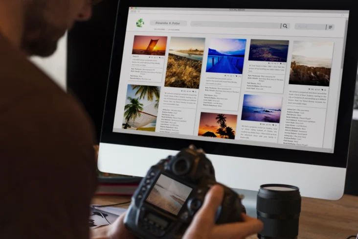 Portefólio online de um fotógrafo freelancer